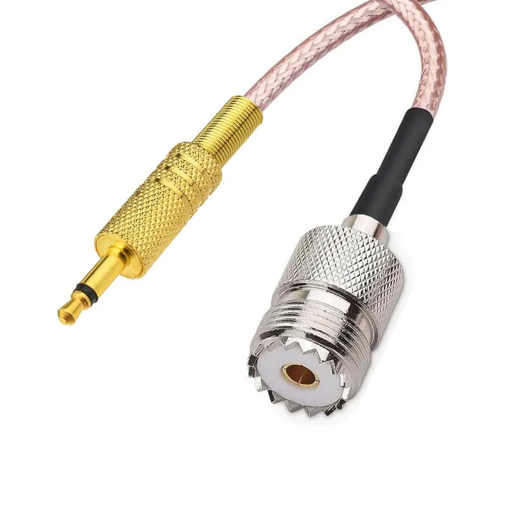 

UHF SO239 Female to 3.5mm 1/8" TS Male Plug Adapter Antenna Extension 50ohm RG316 Coax Low Loss RF Cable