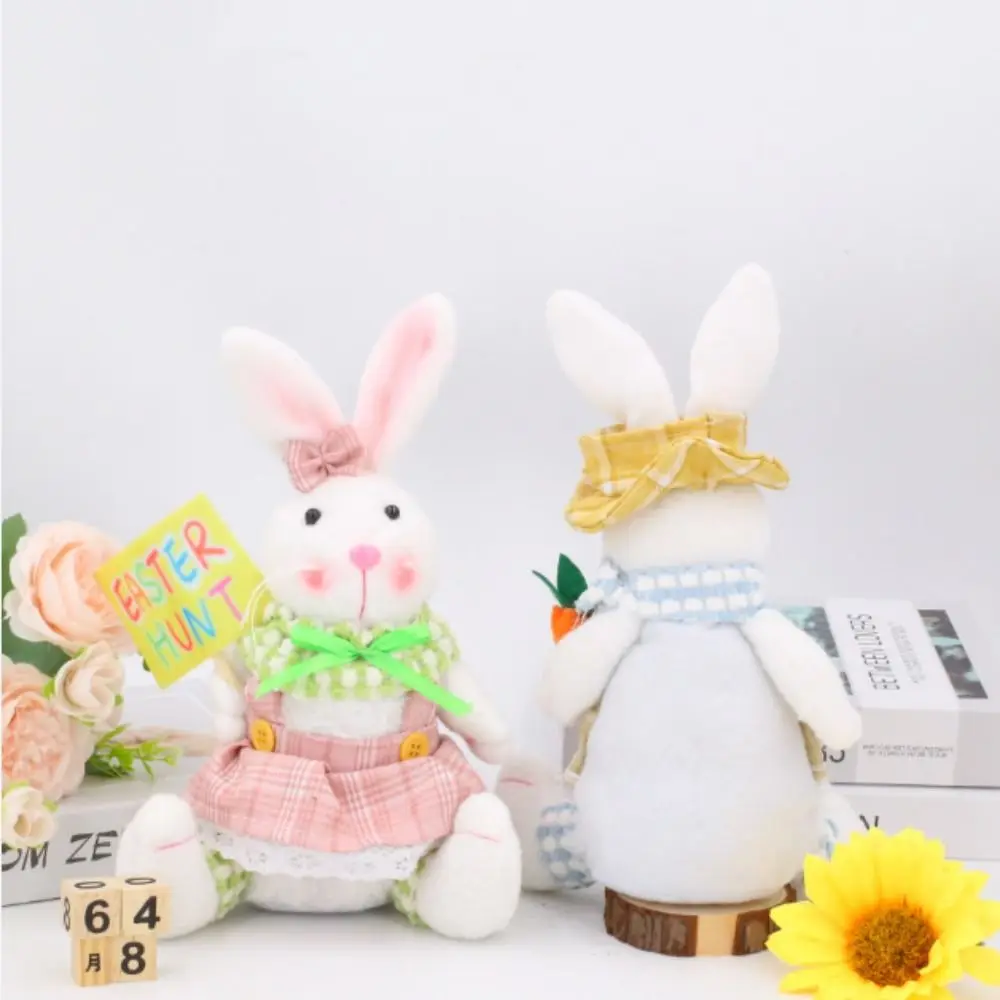 

Creative Easter Bunny Ornament Cartoon Cute Easter Rabbit Sitting Figurine Soft Easter Rabbit Ornament Party Scene Prop