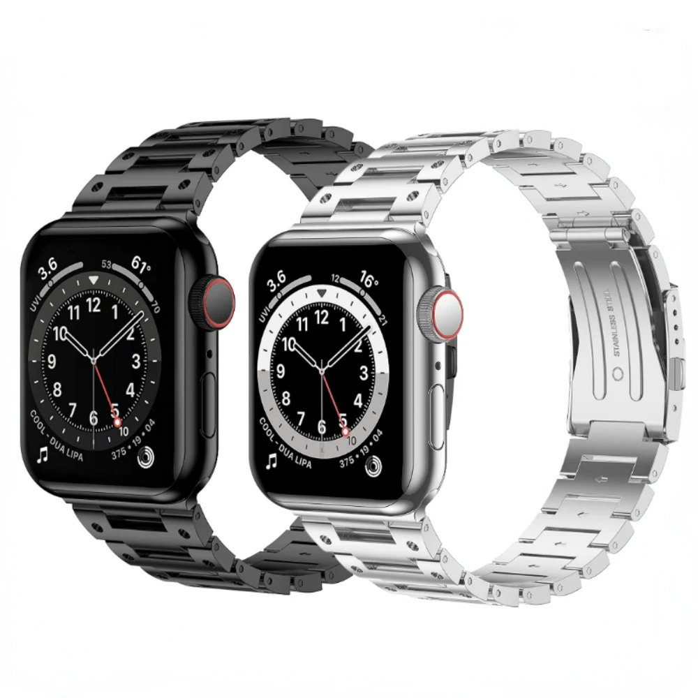 

Stainless Steel Strap for Apple Watch Band 49mm 44 40mm 45mm 41mm 38 42mm Accessories Metal Wristband for iWatch Ultra 8765432SE