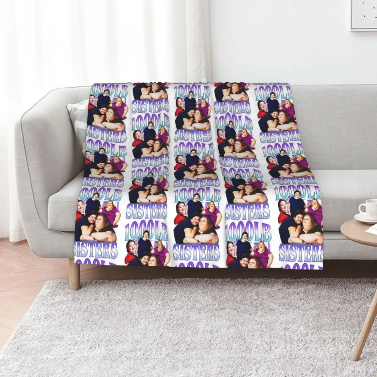 1000LB Sisters Throw Blanket Stylish Couch Blanket for Home Living Room
