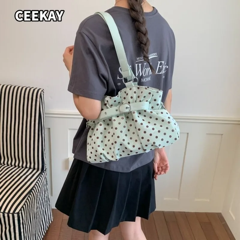 CEEKAY Pastel Color Ruched Underarm Bag Metal Buckle Belt Design Cute Soft Handbag Crossbody Strap for Holiday Ladies Casual Use