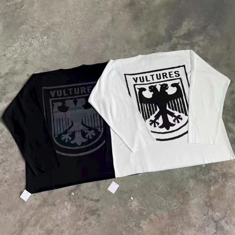 

Модная футболка с длинными рукавами в Европе и Америке Kanye West, уличные мужские и женские футболки с принтом в стиле хип-хоп