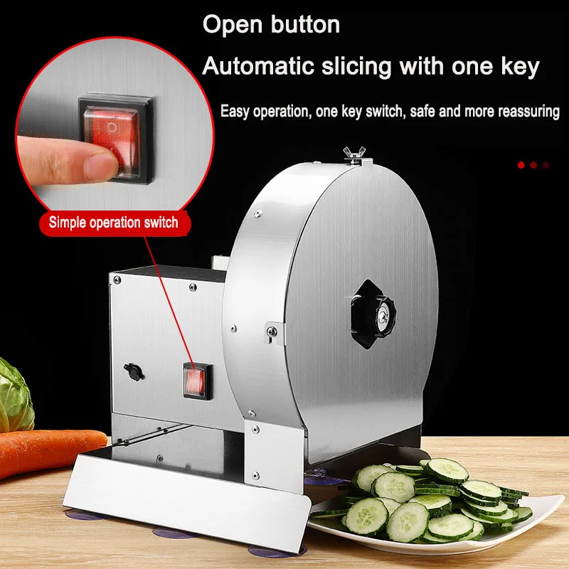 

Stainless Steel Electric Slicers Multifunctional Vegetable Fruit Adjustable Slicer Electric/Manual Cutter Machine Kitchen Tools