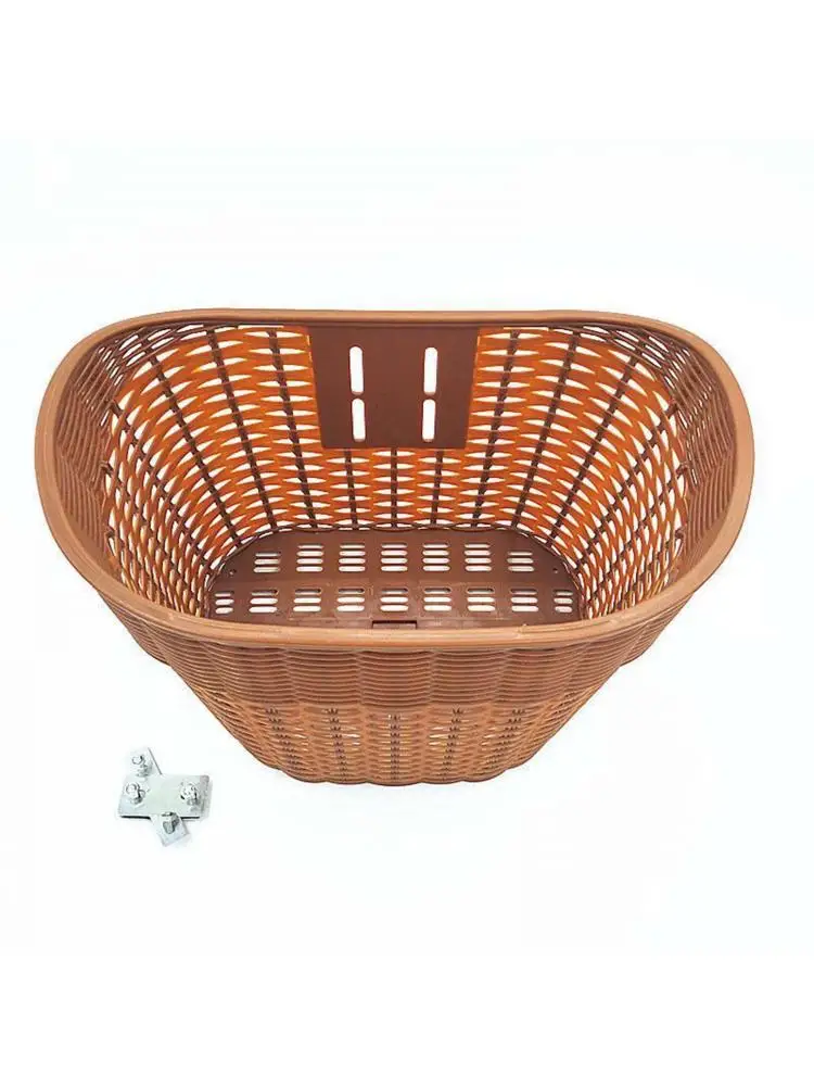 AliExpress NONE Bike Basket Bicycle Basket Vintage Portable Cycling Basket Carrier Pannier Front