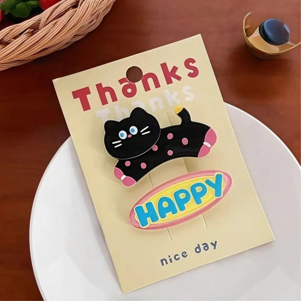 2 قطعة مشبك شعر الكرتون متعة مجموعة الحلو نمط جرو مشبك شعر كليب الاكريليك أرنب منقار البط كليب فتاة إكسسوارات الشعر