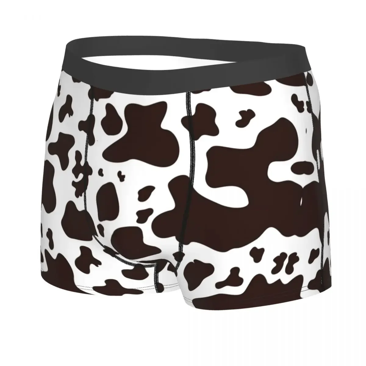 Custom Cow Print Underwear Men Print Anima Skin Texture Boxer Briefs Shorts Panties Breathable Underpants