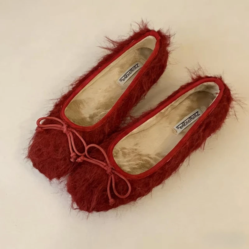 fluffy-plush-bowknot-flat-mary-jane-shoes-women-round-toe-shallow-comfort-cotton-shoes-ladies-light-fashion-winter-ballet-flats
