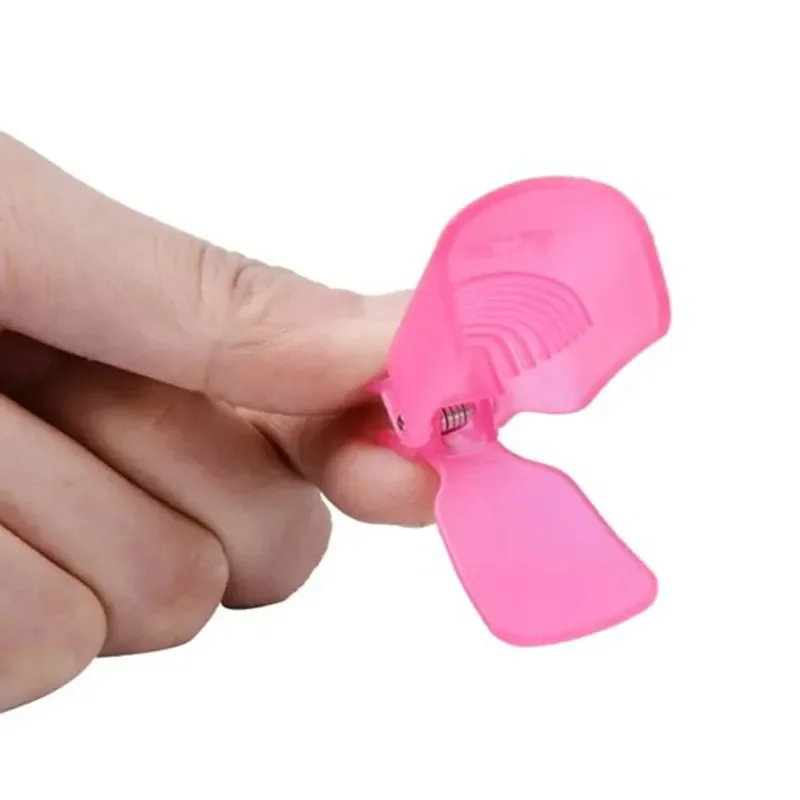 10/20/40Pcs สีสันเล็บอะคริลิค Soak Off หมวกคลิปเล็บทําความสะอาดเล็บ UV GEL Polish Soak off Wrap เครื่องมือสําหรับนิ้วมือ