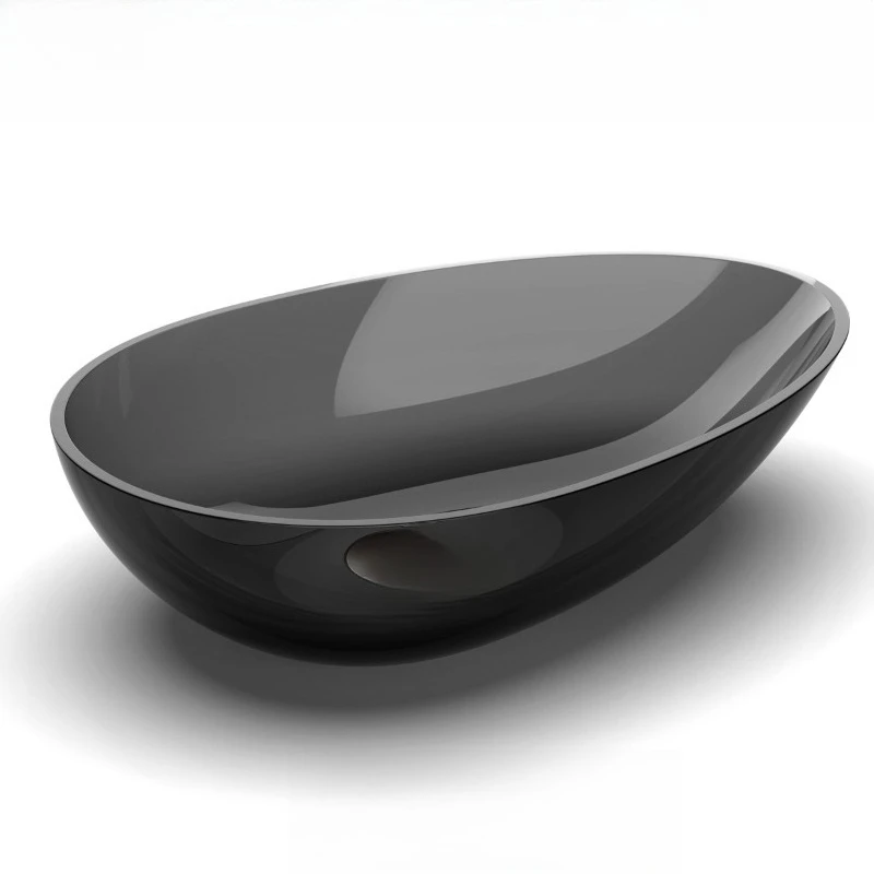 Crystal art basin, B & B color basin, household transparent countertop basin