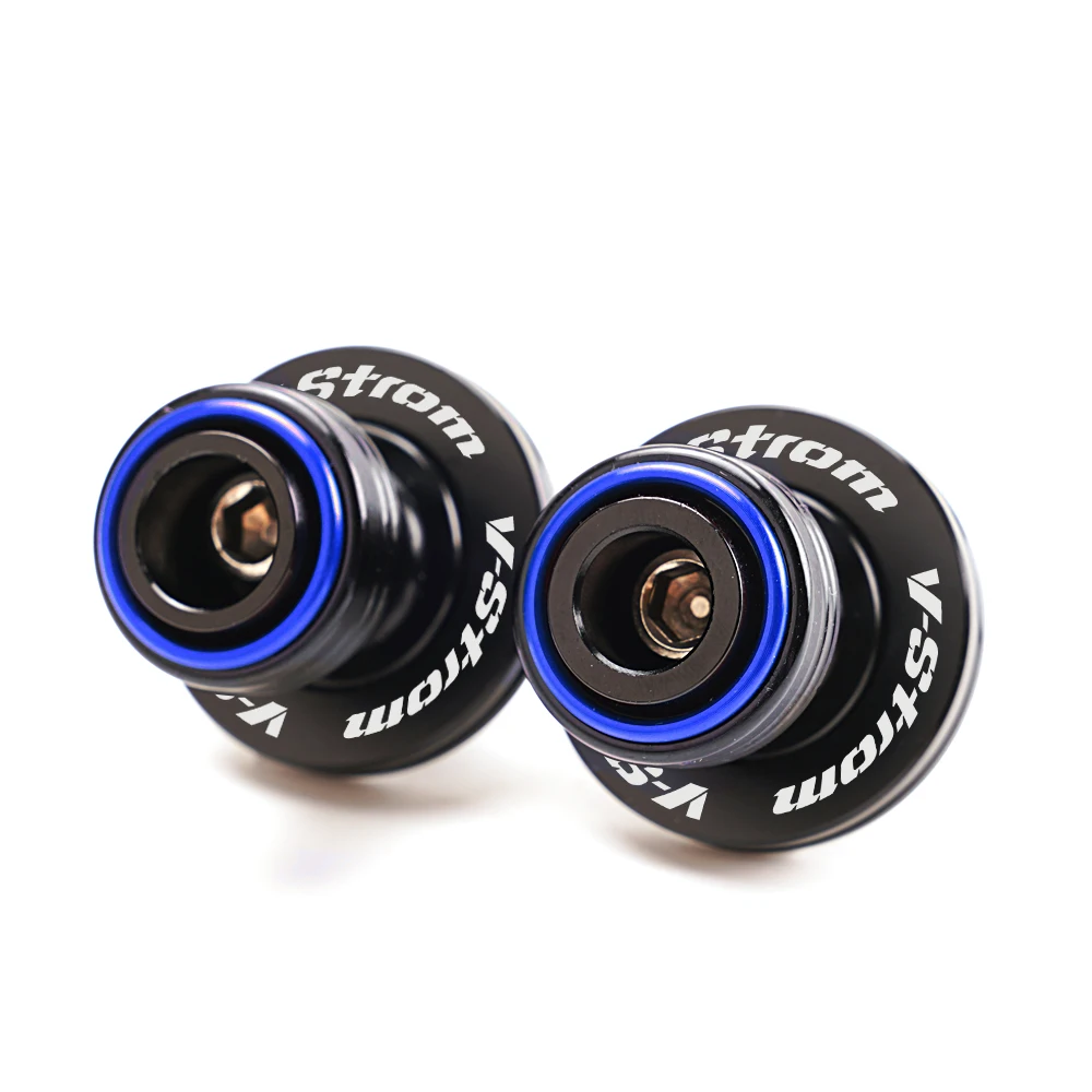 لسوزوكي فستروم 800DE 1050DE V-StromV ستروم 650 1000 1050 XT دراجة نارية Swingarm بكرات المنزلق حامل مسامير قبعات صمام الإطارات