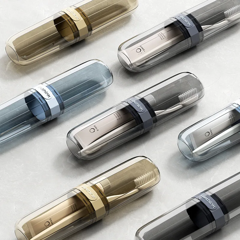 Caixa de armazenamento de escova de dentes portátil copo de enxaguatório bucal caixa de armazenamento de pasta de dentes conjunto de higiene pessoal suprimentos de viagem portátil copo de escova de dentes