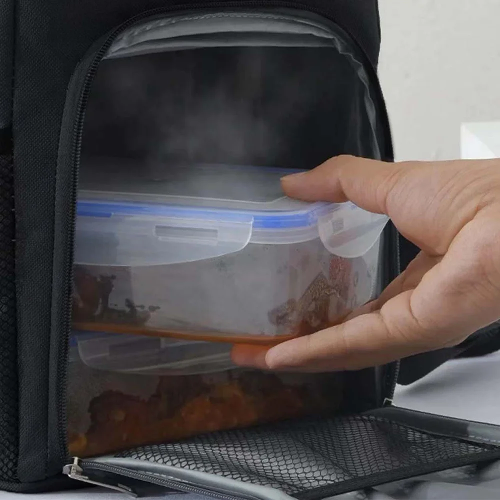 Customizable Name Men's and Women's Double-layer Lunch Bag Insulated Bento Bag Portable Large Capacity Double-layer Bento Bag