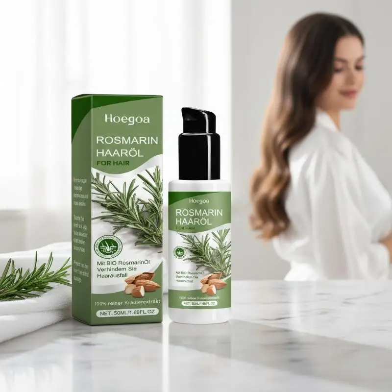 Rosemary Hair Essential Oil Deep Repair and Softening Smoothes Frizz Boosts Shine for All Hair Conditions