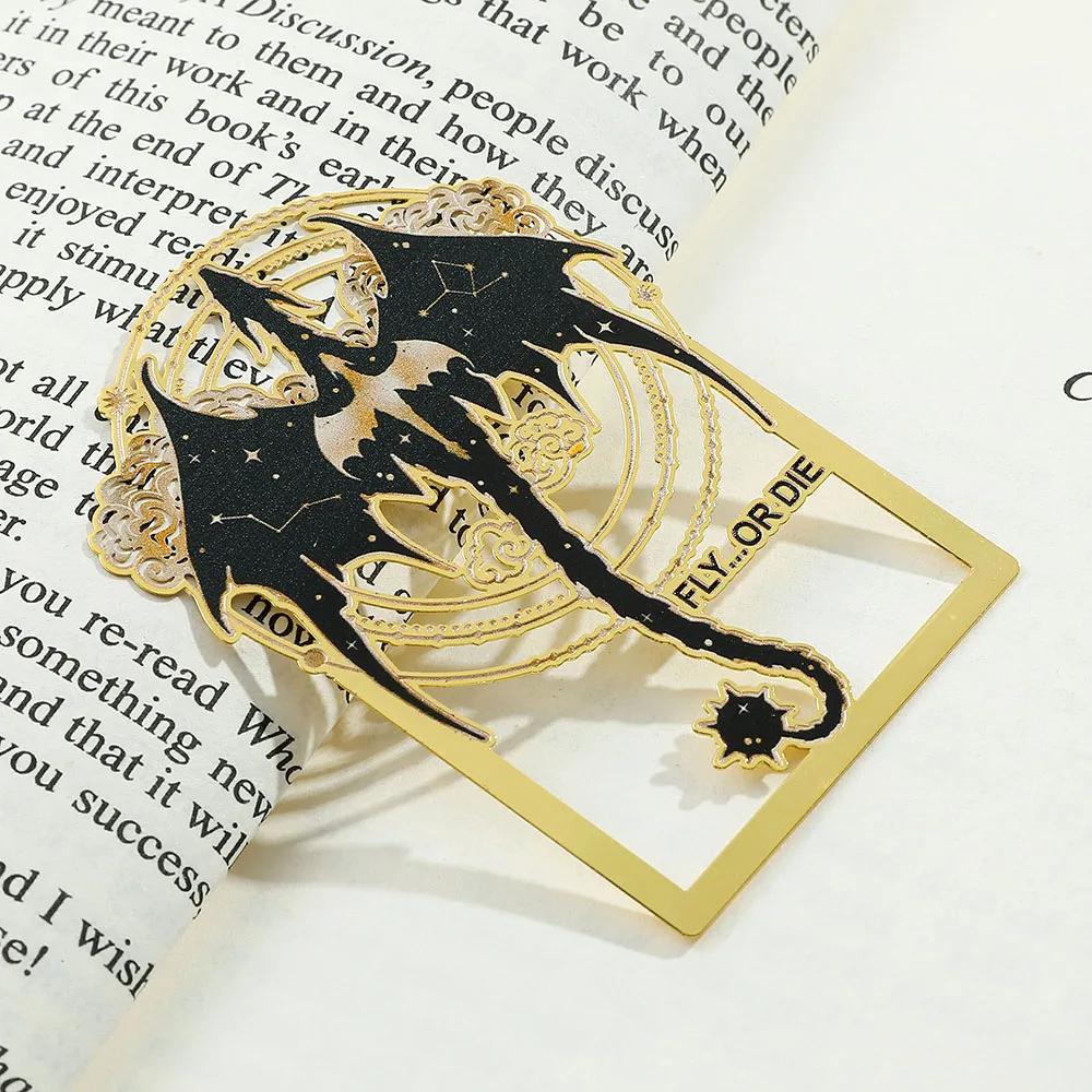 Imagem -06 - Anime Metal Marcadores para Amantes do Livro Black Dragon Bookmark Marcadores de Leitura para Homens e Mulheres Papelaria para Professores Voo Livre