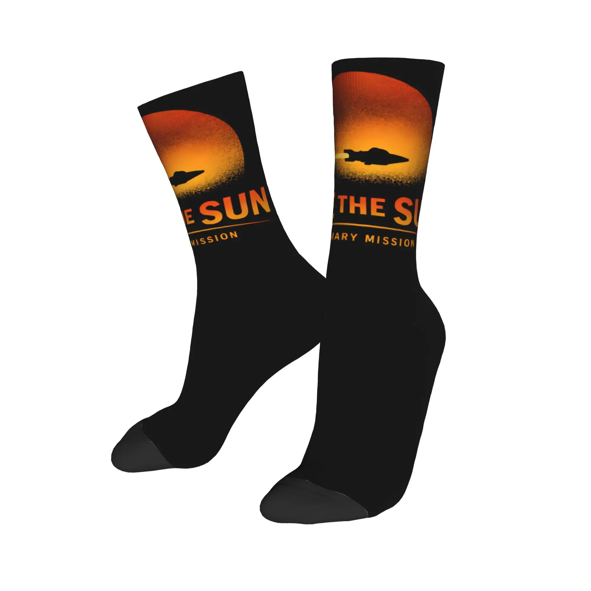 

Harajuku Save the Sun Project Hail Mary Basketball Socks Polyester Long Socks for Unisex Breathable,