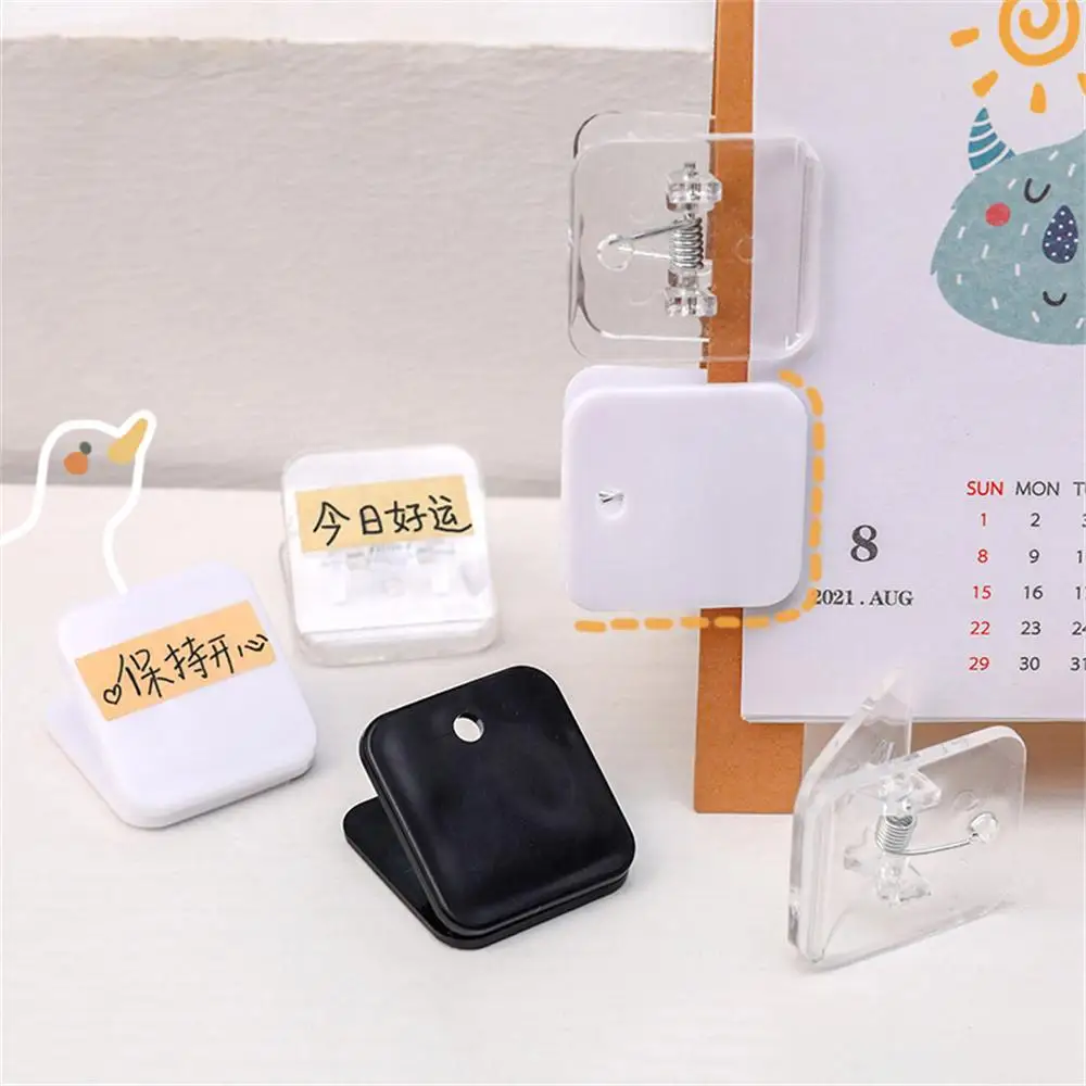 6 Colors Photo Bill Clip Plastic Decorative Memo Folder Learning Materials Test Paper Storage Holder Office School Stationery