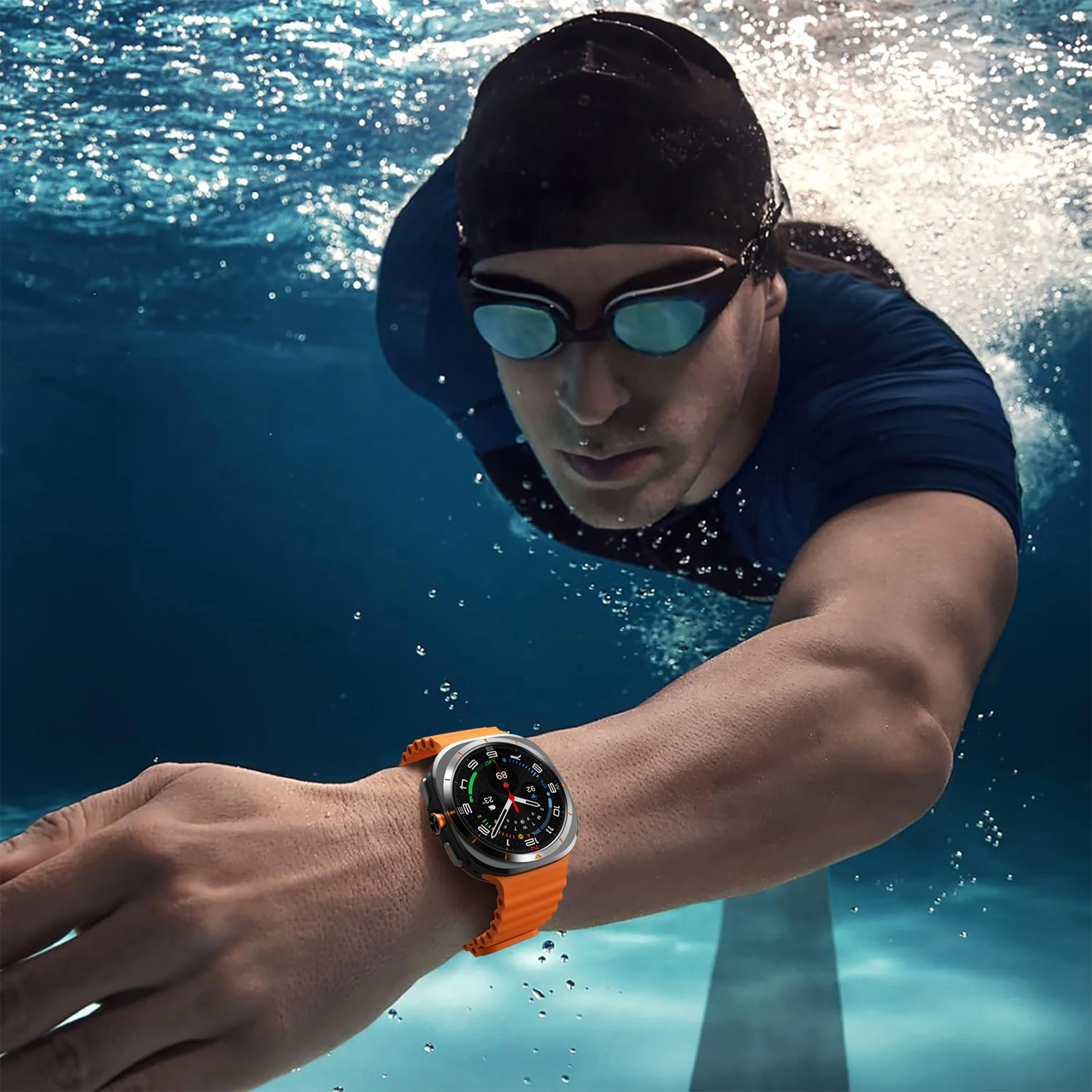 Correa Ocean Loop para Samsung Galaxy Watch Ultra 47mm Correa deportiva suave para Samsung Galaxy 7 ULTRA 47MM pulsera de ajuste rápido