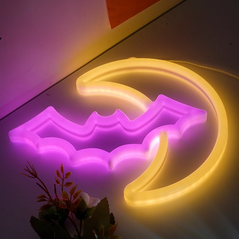 LED Neon Light Moon Neon Decorative Light Ins Bedroom Decoration Small Night Light