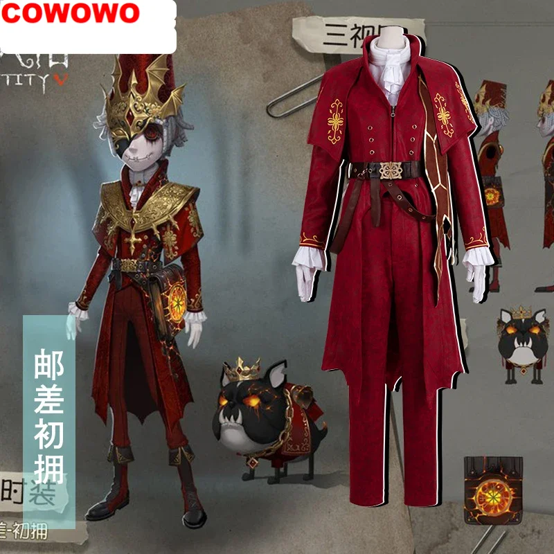 CWOWO Anime Identity V Victor Grantz Postman Initial Skin Gorgeous Uniform Cosplay Costume Halloween Party Outfit S-3XL