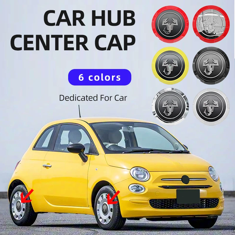 

4PCS 133mm Car Wheel Hub Cover Emblem Sticker Accessory For Fiat Abarth 500 500C 500L 500X Tipo FR Panda Argo Freemont Viaggio