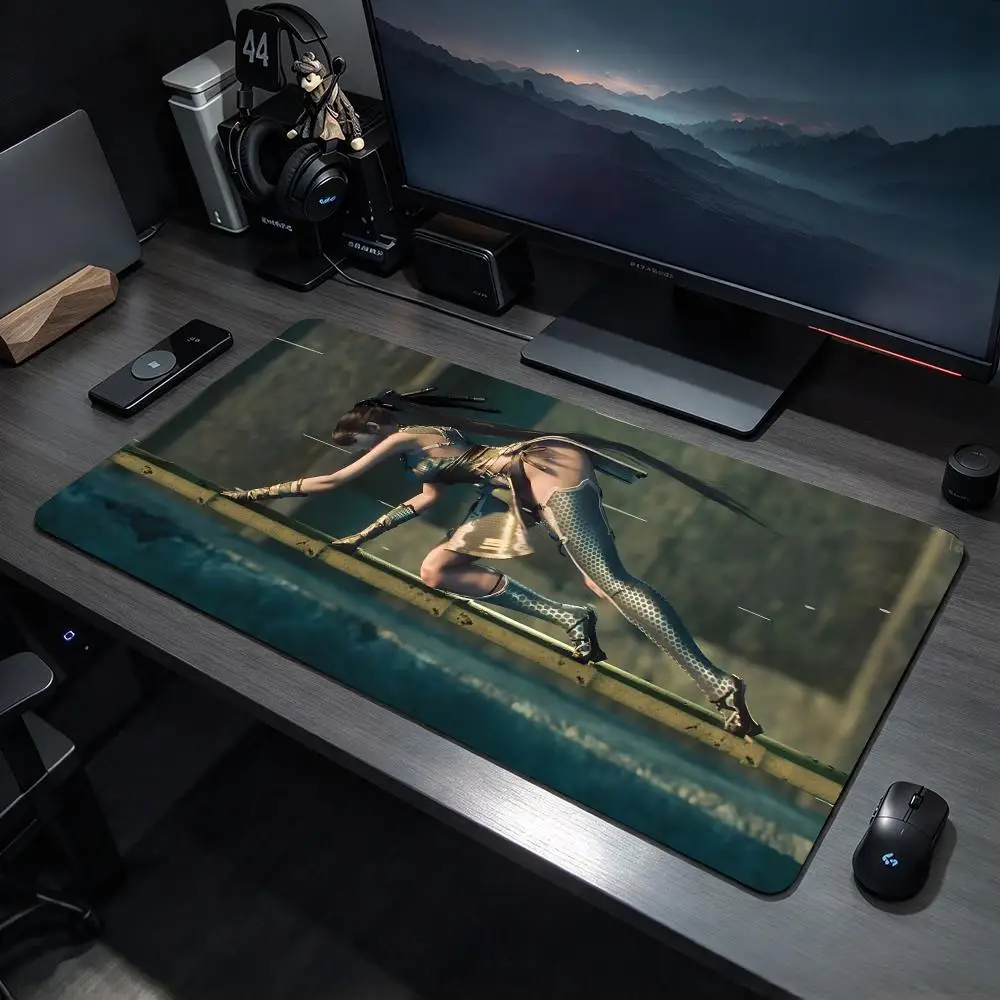 Stylish Game S-Stellar Blade Mouse Pads Large Gaming Mousepad Desk Mat Non Slip Bottom Featuring Stitched Edges