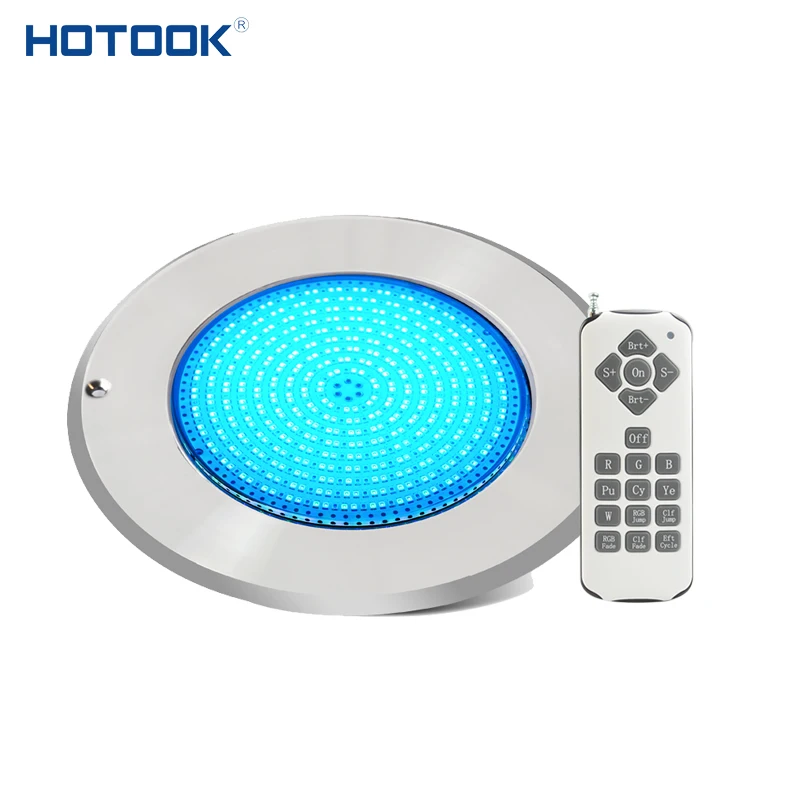 

HOTOOK 3mm spa pool lights 36W RGBW color resin filled 100%waterproof Marine grade dual use swimming led pool lights