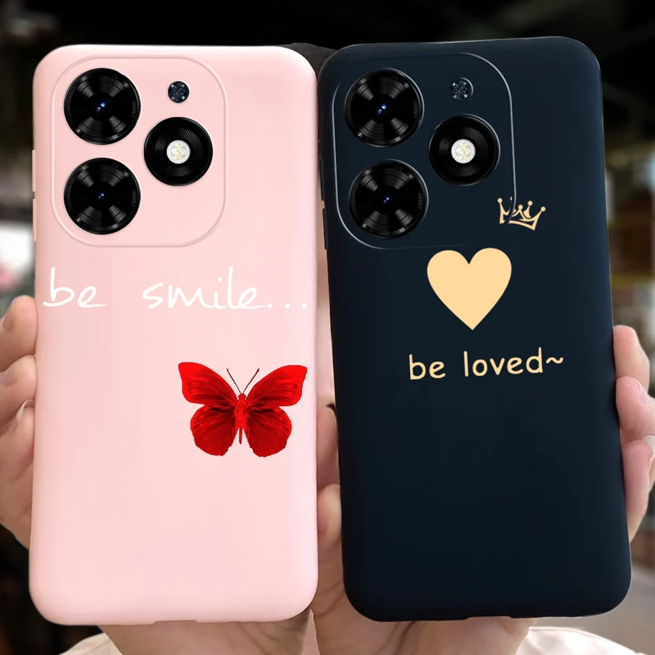 غطاء خلفي من السيليكون الناعم للهاتف ، جراب هاتف نحيف ، نمط القمر الرخامي ، حافظة عصرية ، Tecno Spark Go ، من من BG6