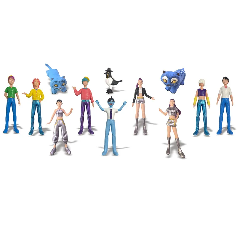 Figurki Kpop Demon Hunters Anime Zabawki Figurki Ruchome Stawy Figurka Model Lalki Dekoracja Urodzinowa dla Dzieci Prezent Zabawka