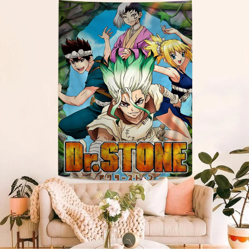 

D-Dr S-STONE Anime Tapestry Hippie Flower Wall Carpets Dorm Decor Cheap Hippie Wall Hanging