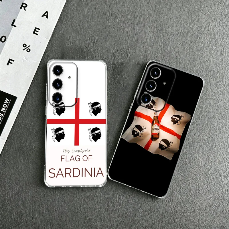 Flag of Sardinia Phone Case for Samsung A57 A56 A55 A54 A17 A16 A15 A14 A37 A36 A35 A34 A27 A26 A25 A24 A07 A06 A05S A04S M33 No