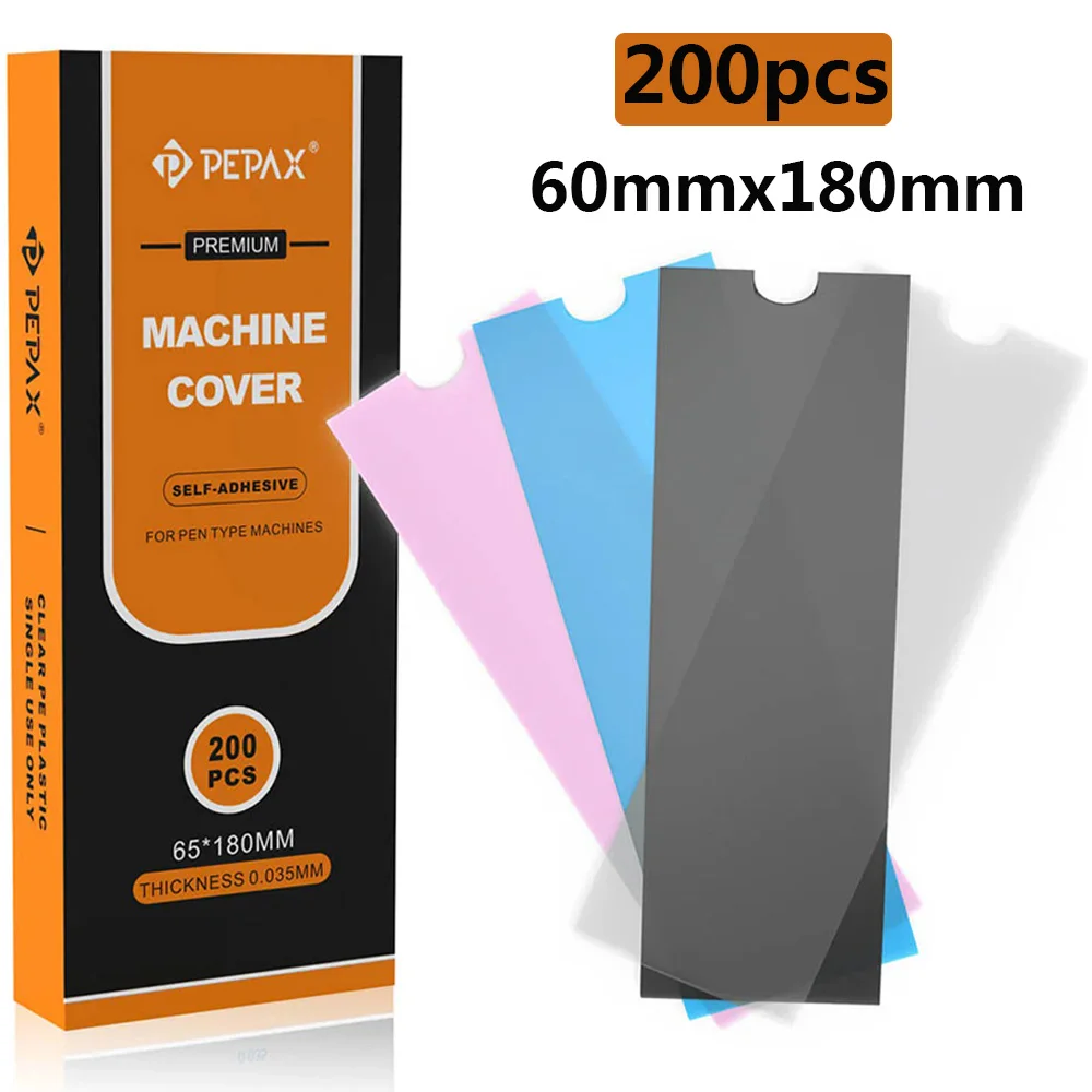 

PEPAX 200pcs Tattoo Pen Machine Bags Cover Sleeves Black/Pink/Blue/White Large Size Tattoo Machine Covers Tattoo Accessories