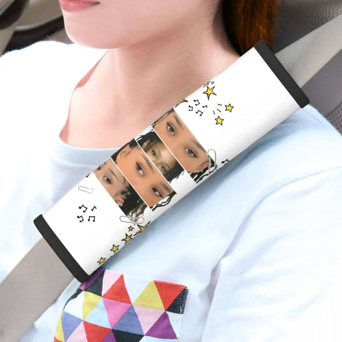 2 Pack Katseyes Kpop Girl Group Car Seat Belt Pads Comfort Backpack Shoulder Pad Automotive SeatBelt Cover