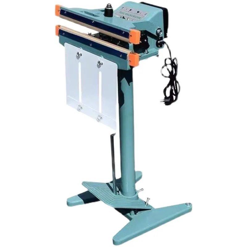 

Fast aluminum frame foot-pedal sealing machine, up and down heating vertical continuous sealing machine
