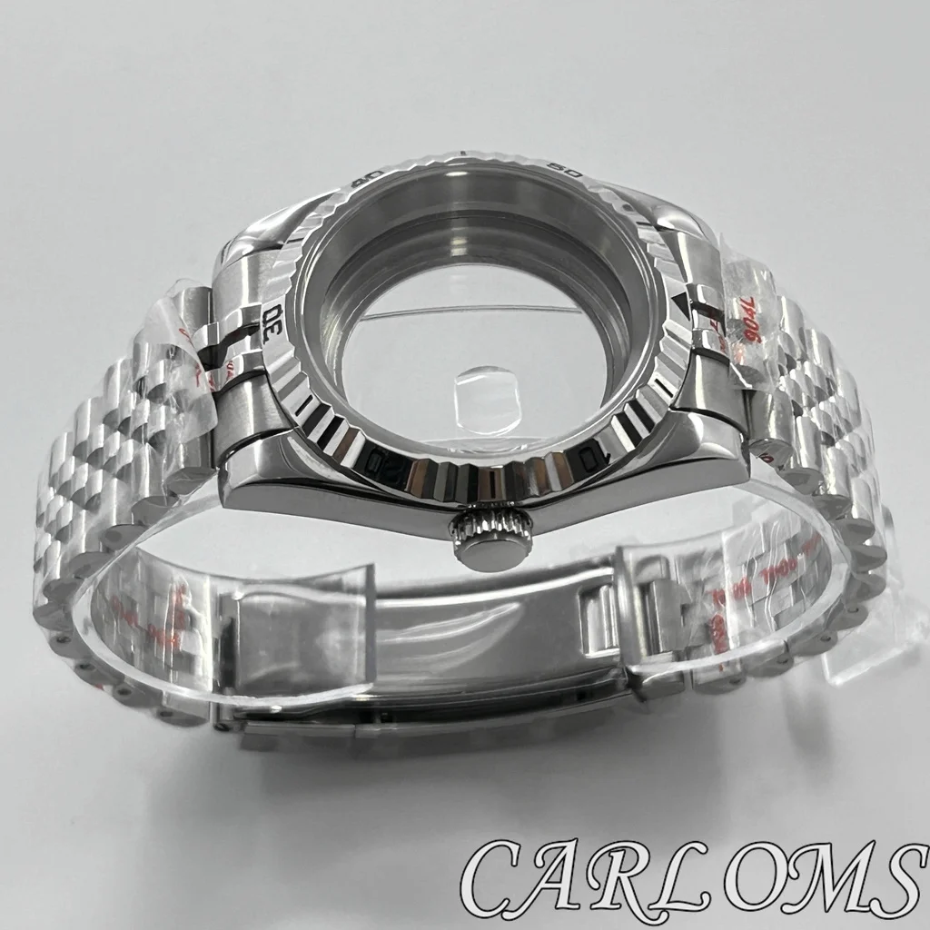 TOP 39mm ETA 2824 PT5000 NH34 NH35 NH36 NH38 NH39 NH70 NH72 Movement Silver Watch Case Jubilee Bracelet Sapphire Glass