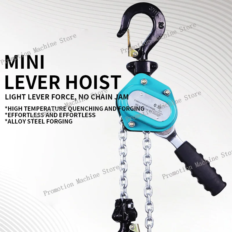 

Мини-цепной тельфер 250 кг, 500 кг, 750 кг, 1.5 м, 3 м, ручной, с крюком, скорость подъема 2 м/мин, быстрая подача