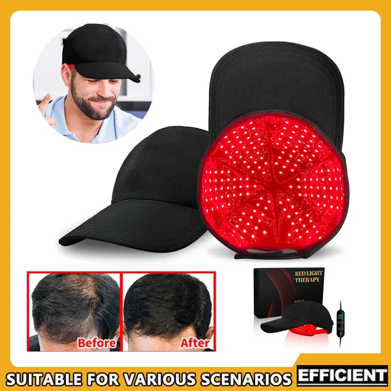 

Устройство для терапии красным светом, шляпа рядом с инфракрасным диапазоном, 180 светодиодов, шапочка для роста волос, лечение кожи головы, шлем, релаксация, предотвращение выпадения головы