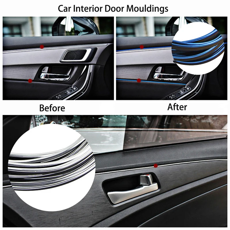 5m Aksesori Mobil Universal masukkan Trim Styling dekorasi Interior untuk mobil aksesoris Tuning Bmw F11 Passat B8 Mazda 2 Camry