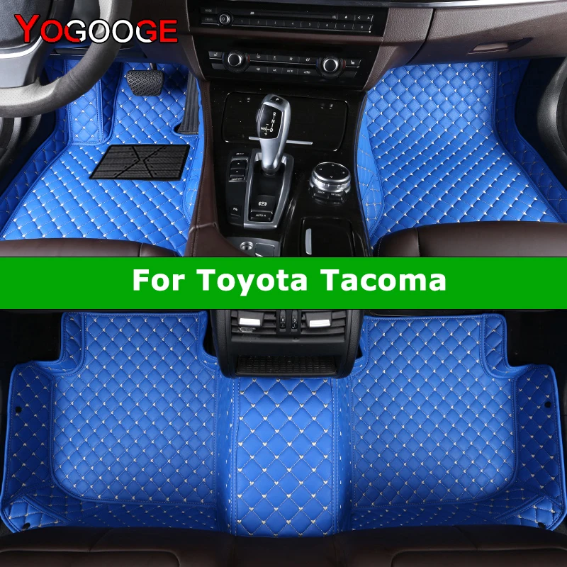 YOGOOGE Custom Car Floor Mats For Toyota Tacoma 2019-2024 Auto Carpets Foot Coche Accessorie