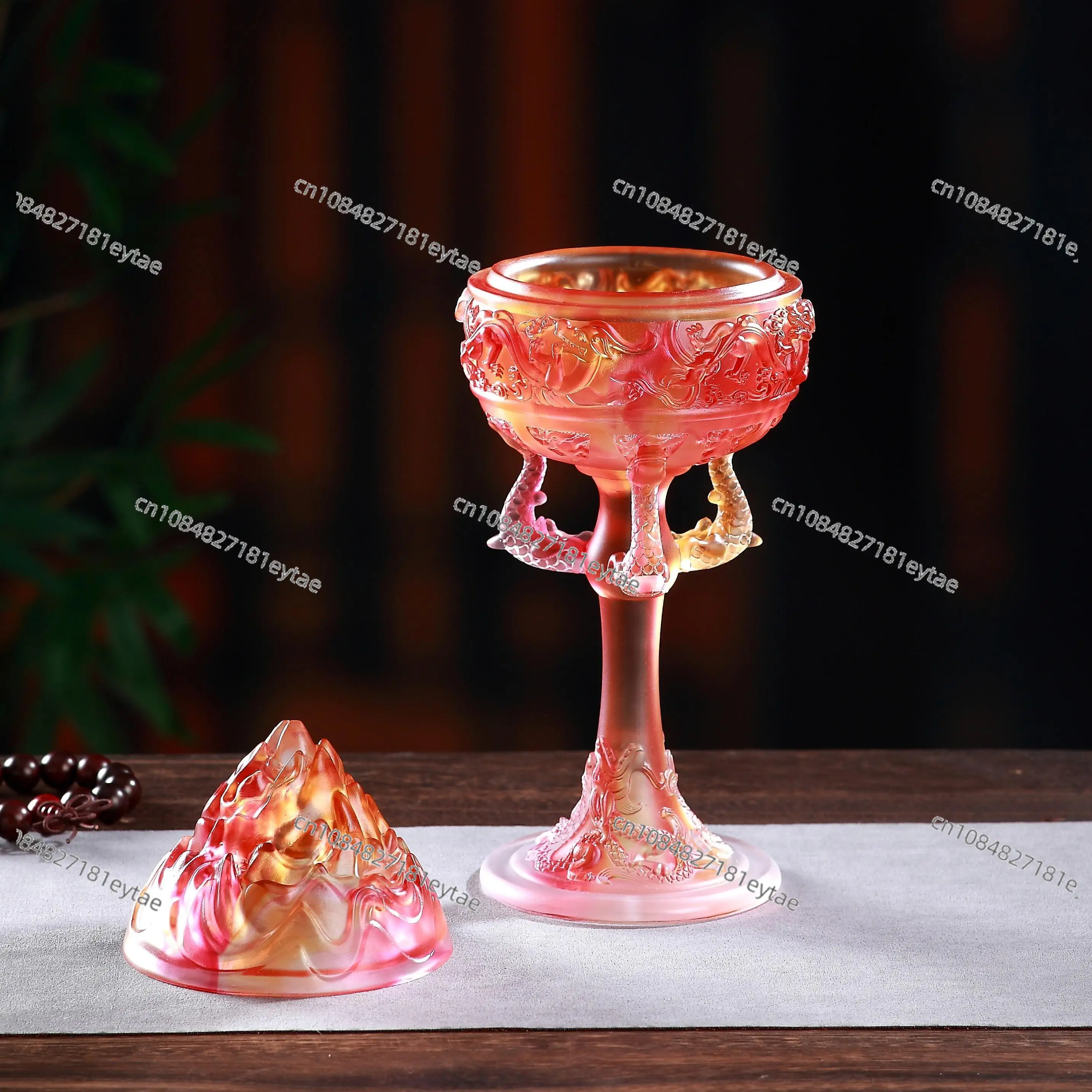 

Glass incense burner crystal glazed craft incense burner portable glass incense burner ornament