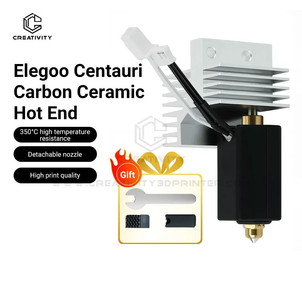 

Комплект Hotend 0,2/0,4/0,6/0,8 мм для комплекта экструдера с углеродной печатающей головкой Centauri, стальное латунное сопло с горячим концом для Elegoo Centauri