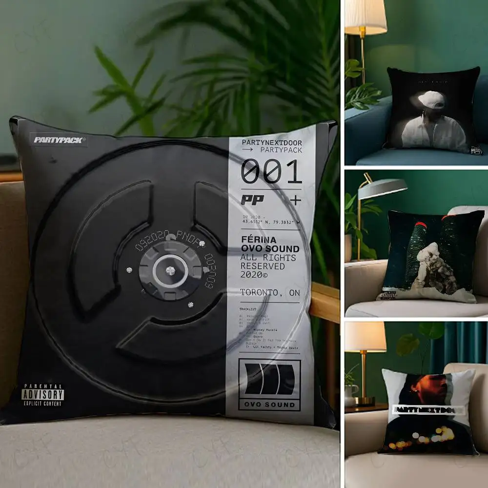 

Hot Singer P-PARTYNEXTDOOR Pillow Case Custom Printed Brushed Fleece Pillow, Baby Skin-Touch, Eco-Friendly Dye-Sublimation Cushi