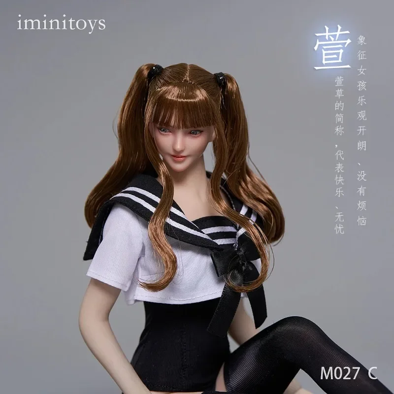 Vorverkauf Iminitoys 1/6 Skala M027 Weibliche Soldat Xuan Kopf Sculpt Modell Bewegliche Augen für 12'' Action Figur Körper Zubehör