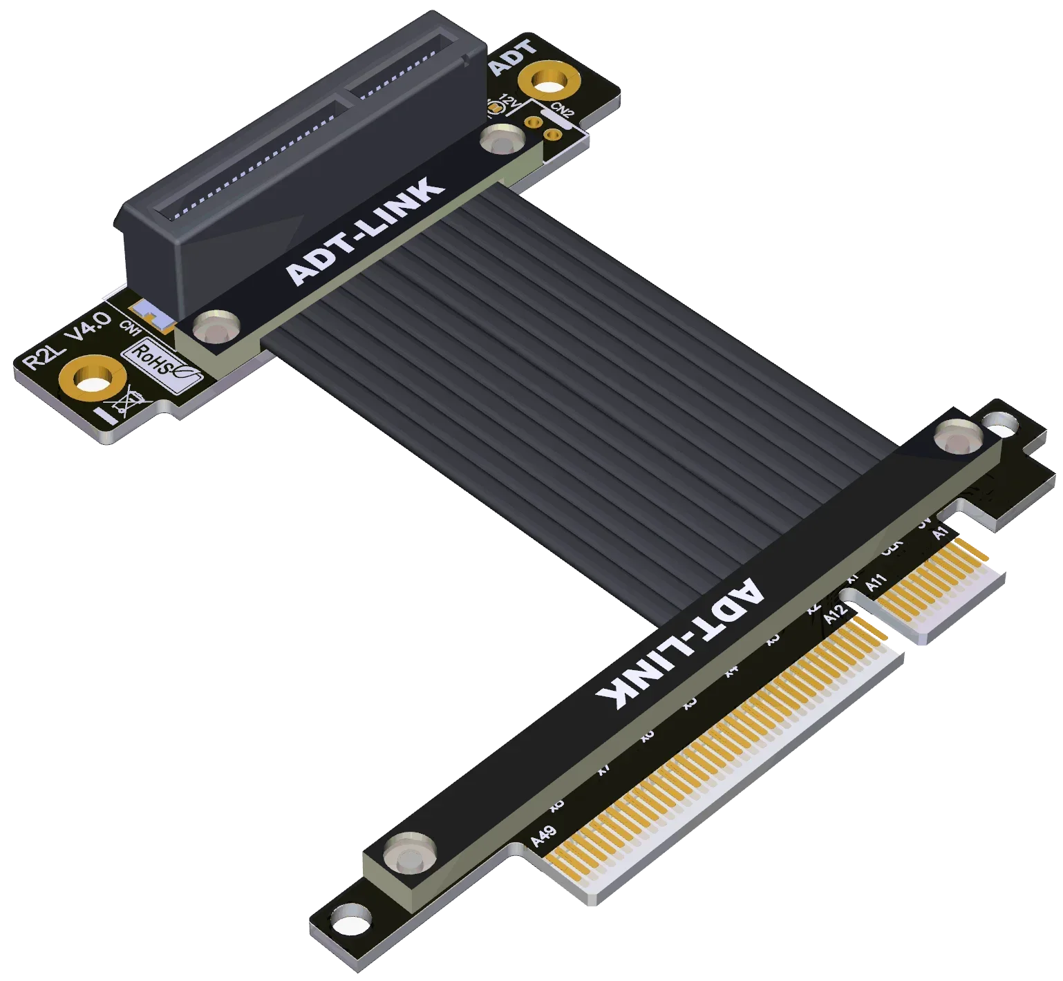 Câble d'extension PCI-E4.0 x4 à x8 Prend en charge la carte réseau disque dur carte USB