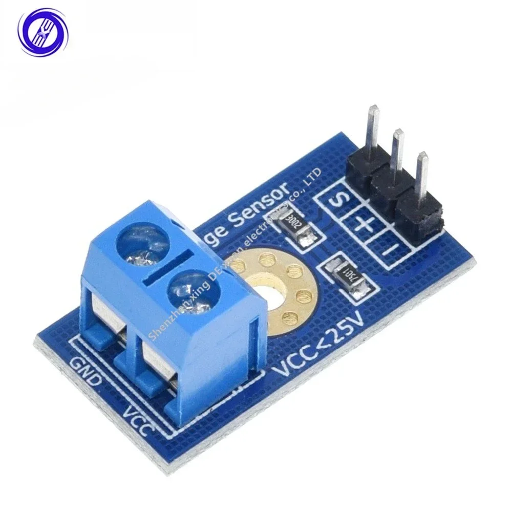 5 Buah Elektronik Pintar DC 0-25V Modul Sensor Tegangan Standar Uji Robot Pintar Bata Elektronik untuk Kit Diy Arduino