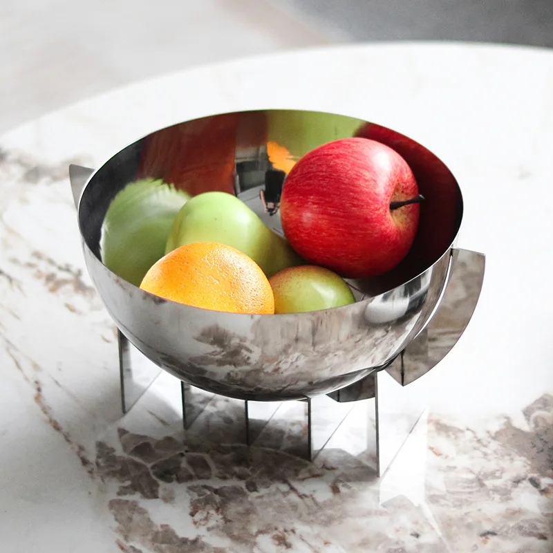 Spherical Metal Storage Tray, Circular Fruit Tray, Snacks, Candy Bowl, Kitchen, Tableware, Modern Art, Living Room Decoration
