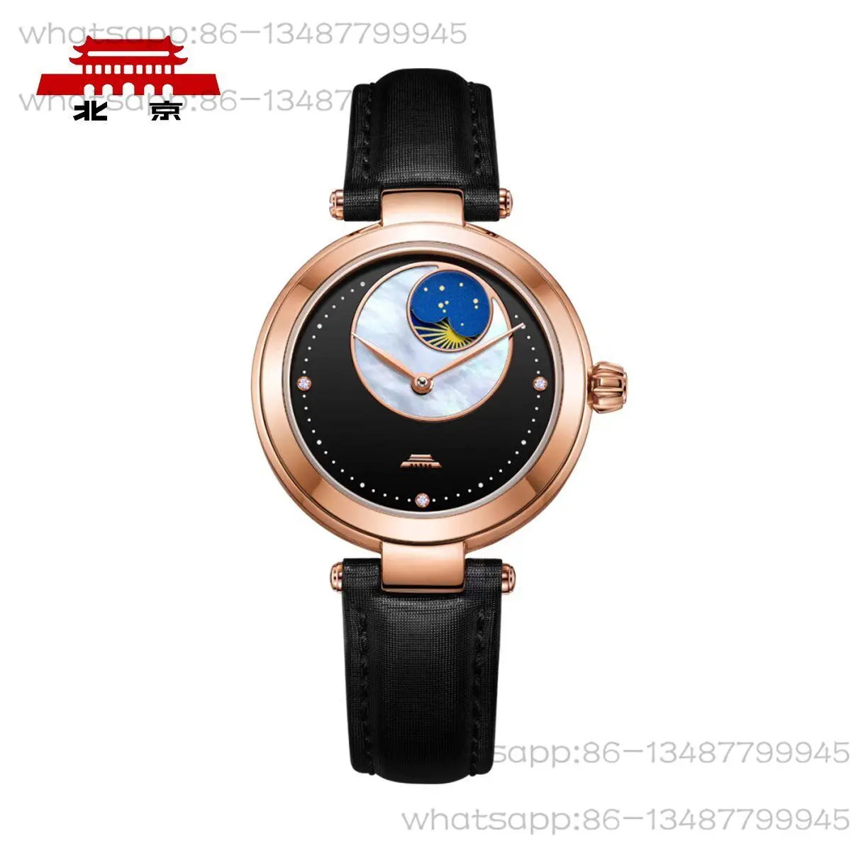 WW-Beijing Watch Automatic Mechanical Watch Waterproof Bottom Diamond Girlfriend Gift Ladies Watch