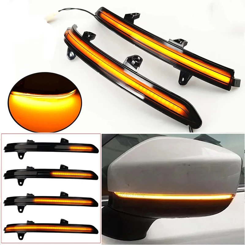 

2pcs Car Side Rearview Mirror Dynamic Turn Signal LED Light for Mazda CX-5 2017-2019 CX-8 2018-2019 CX-9 2016-2019