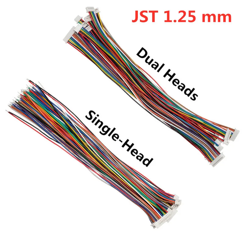 Jst Connector 1.0mm 1.25mm 1.5mm 2.0mm 2.54mm Single/Dual Head Wire Cable Jst Xh2.54 2/3/4/5/6/9 Pin Female Plug Electronic Wire