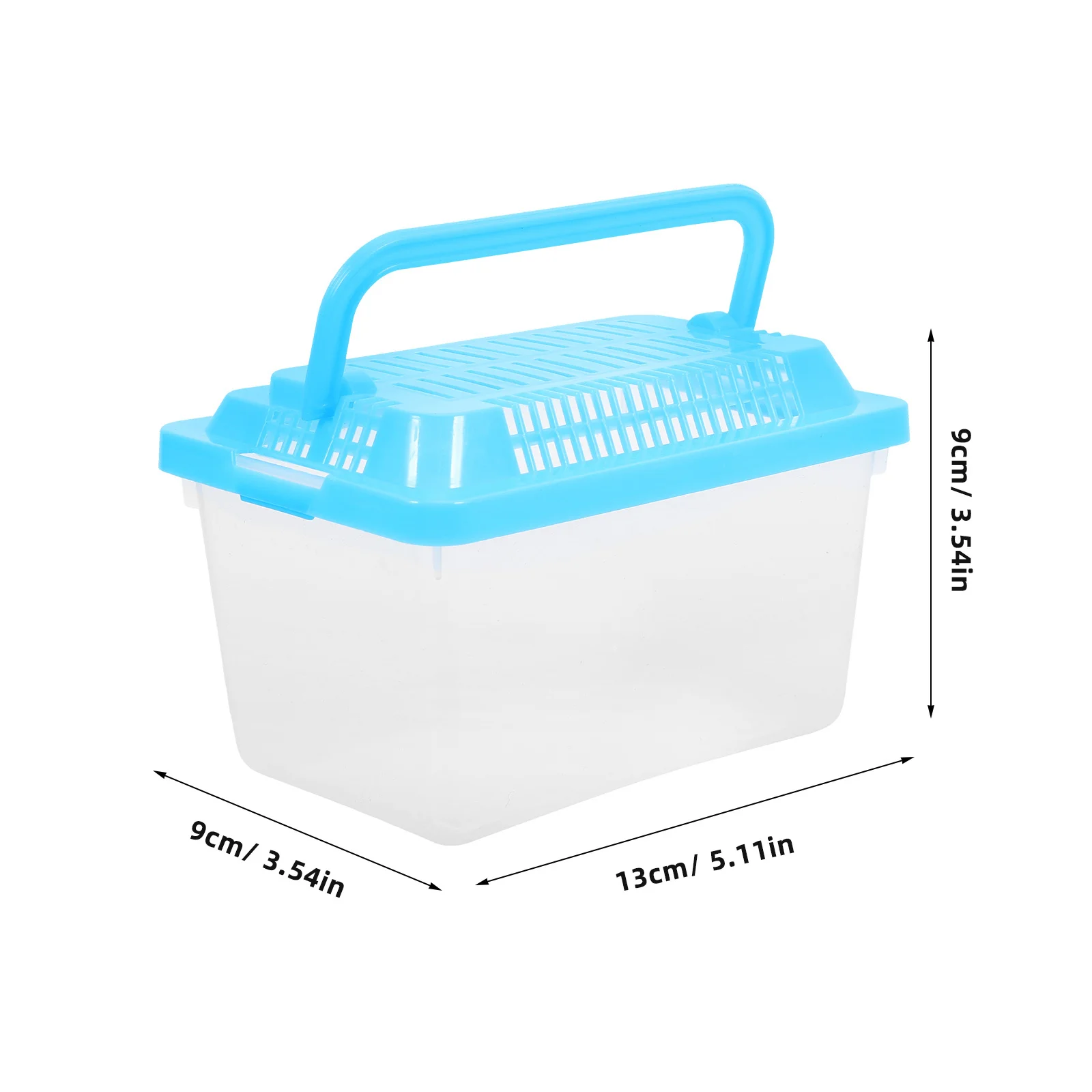 Portable Fish Tank Transparent Turtle Box Handheld Aquarium Compact Reptile Feeding Habitat Plastic Aquarium Portable Fish Tank