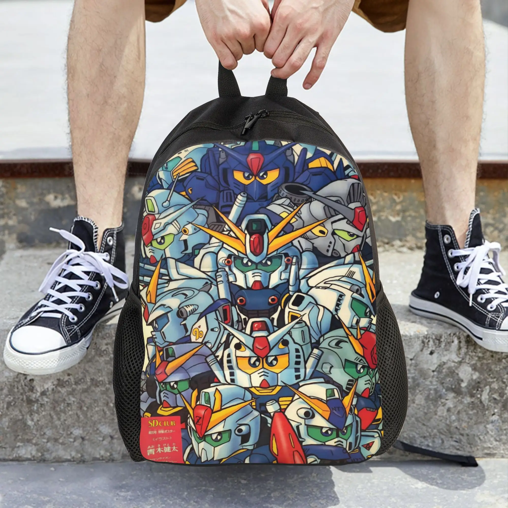mobile suit gundams Little Backpack for Girls Boys Toddler Cartoon Preschool Backpacks School Bags